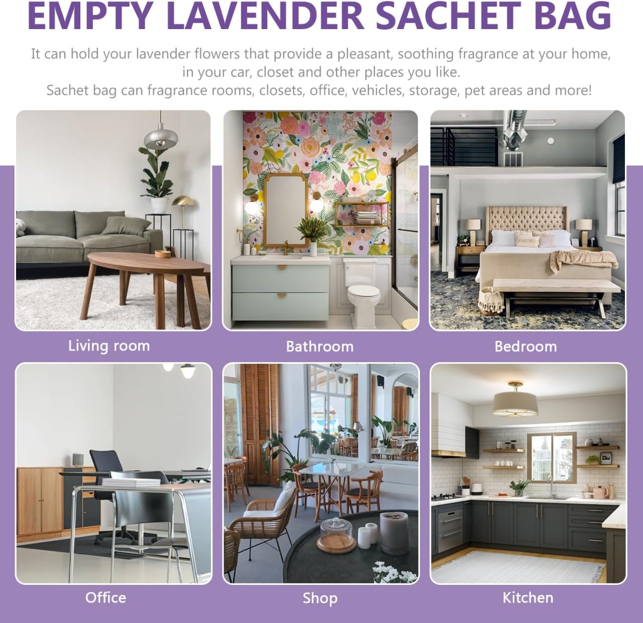 BESPORTBLE 10pcs Empty Sachet Bags for Lavender: 10x14cm Cotton Drawstring Pouch - Breathable Potpourri Holder for Closet Drawer Car