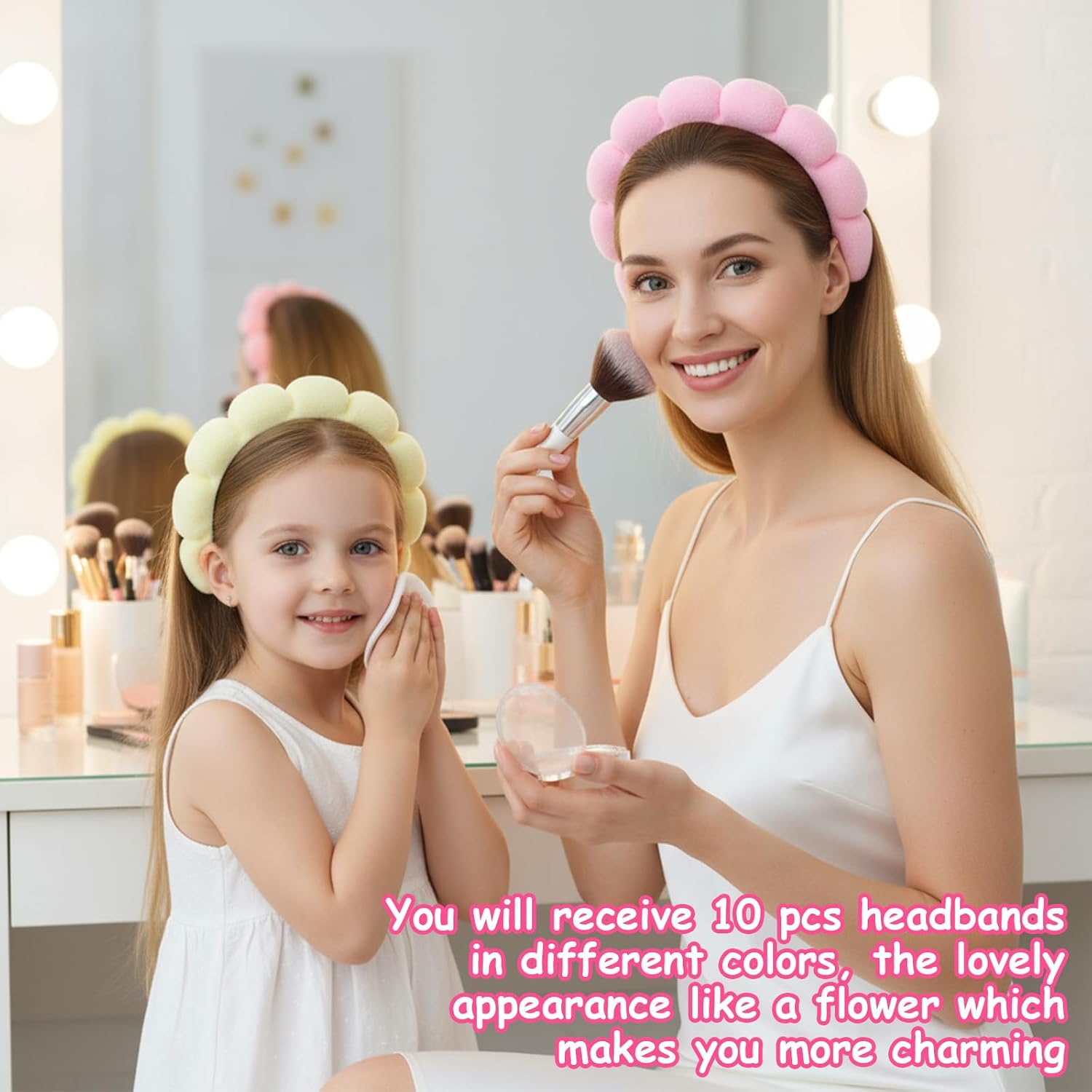 10Pcs Spa headband for Women makeup headband Bulk skincare headbands Bubble Band for Washing Face Women Puffy Hair Band for Washing Face Woman skin care headbands Headwear Hair Accessories