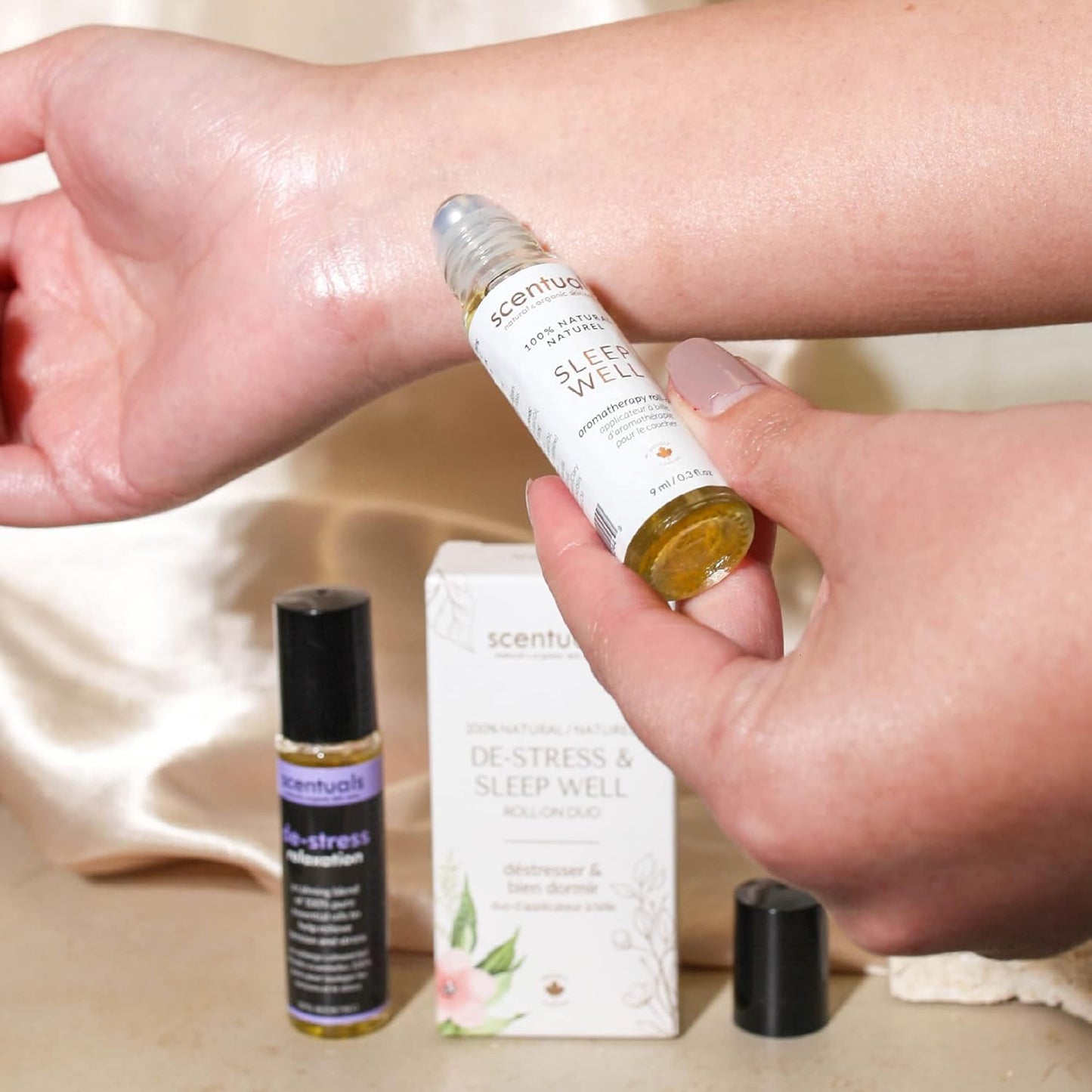 Essential Oil Blend Roll On Set of 2, 100% Pure Natural, Helps to Induce Relaxation and Calmness, Aromatherapy for Busy Men & Women. 9 ml x 2 | 0.3 oz x 2