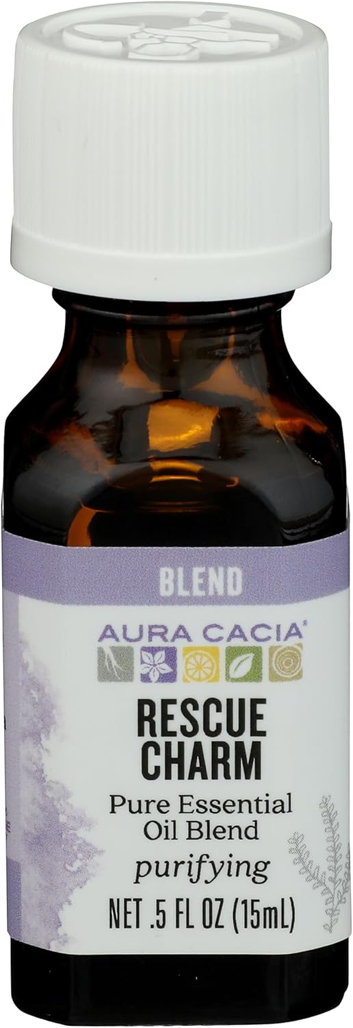 Aura Cacia, Essential Oil Blend Rescue Charm, 0.5 Fl Oz