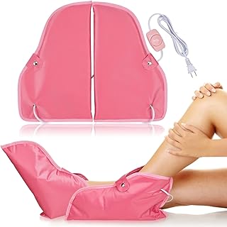 Noverlife Paraffin Wax Heated Booties, Electric Heated Nail Art Pedicure Foot Cover, Infrared Wax Therapy Treatment SPA Warmer Kit for Foot Care