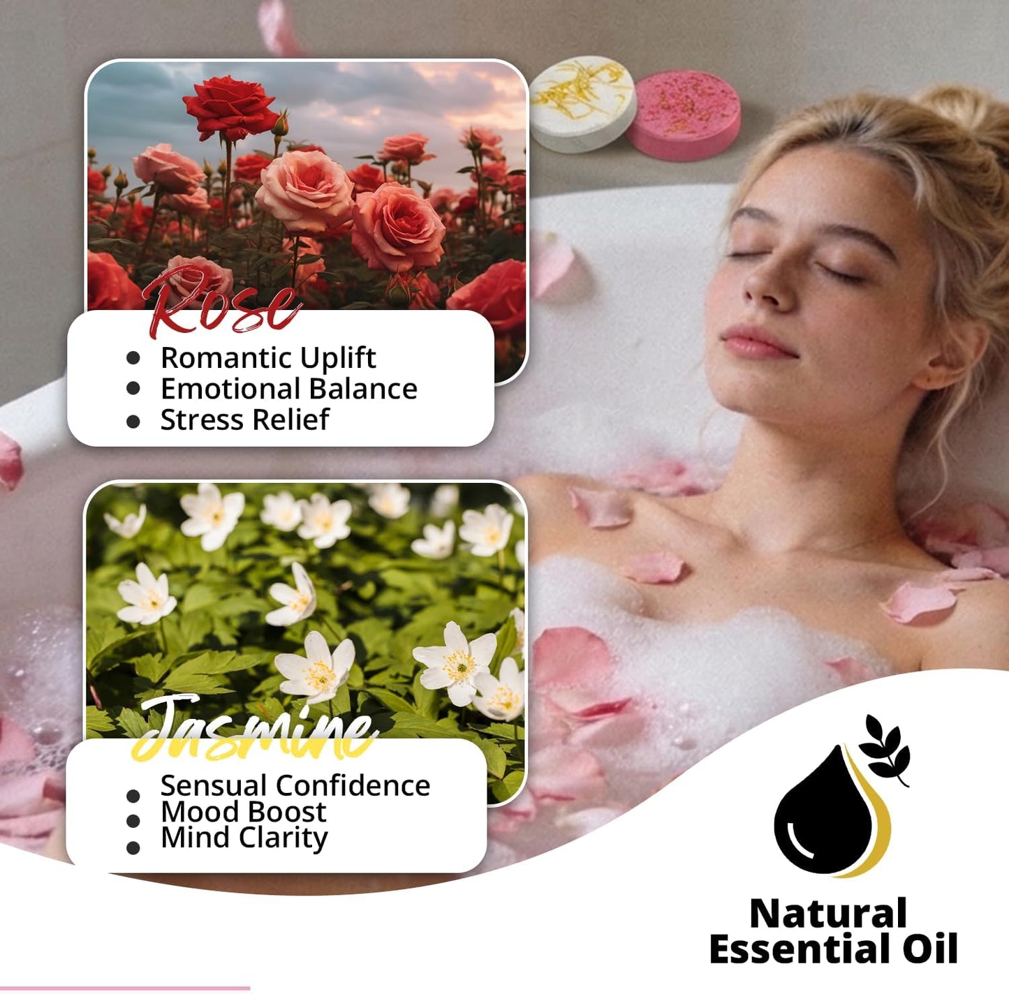 Shower Steamers Aromatherapy SWCANDY 8 Pack Gifts for Mom - Wife, Daughter, Grandma, Women, Sister and Teen Girls Natural Essential Oils Home Spa Self Care Stress Relief Relaxation