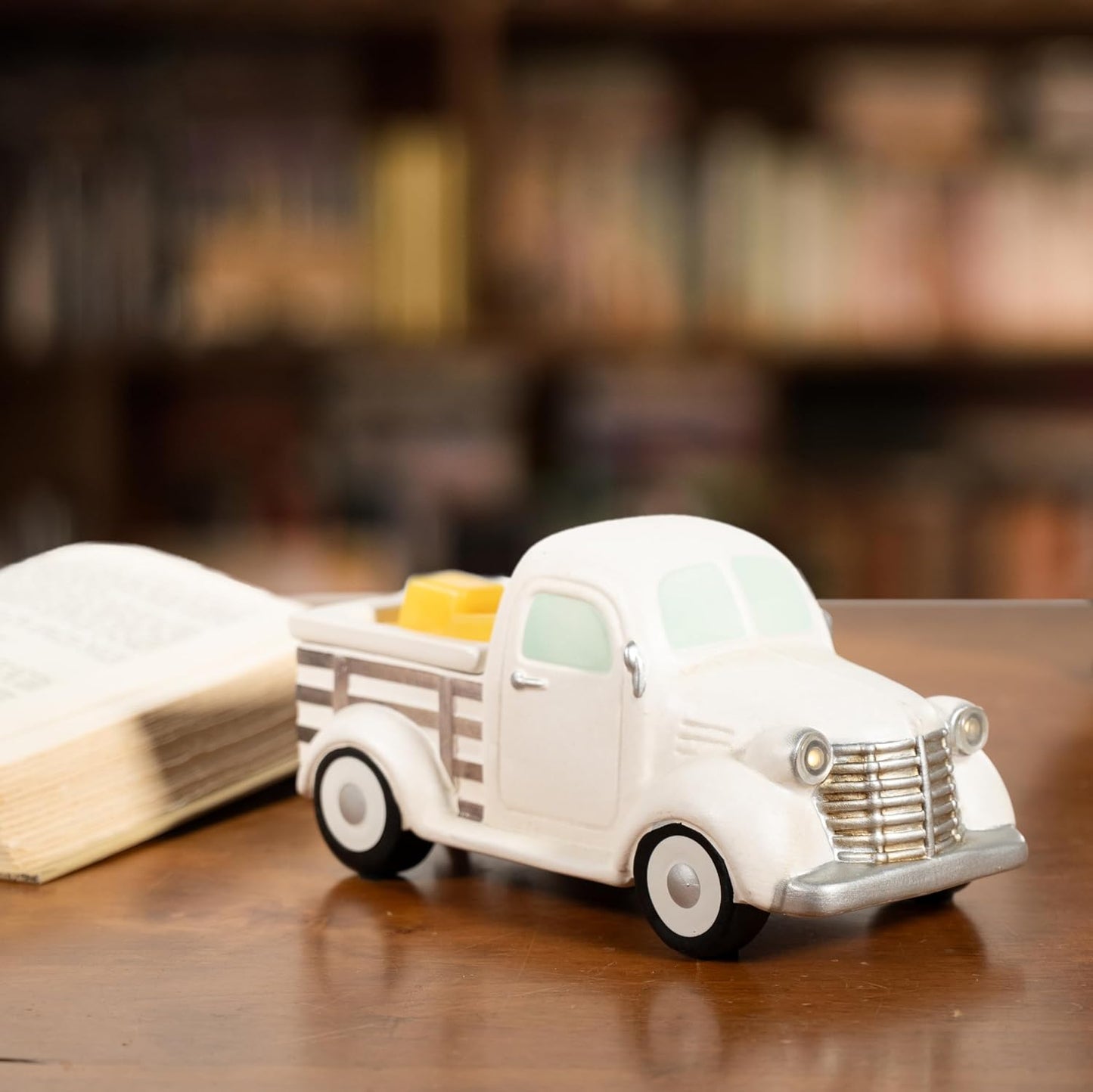 Scentsationals Truck Collection - Scented Wax Warmer - Travel Wax Cube Melter & Burner - Electric Fragrance Home Air Freshener White Truck with Changi...