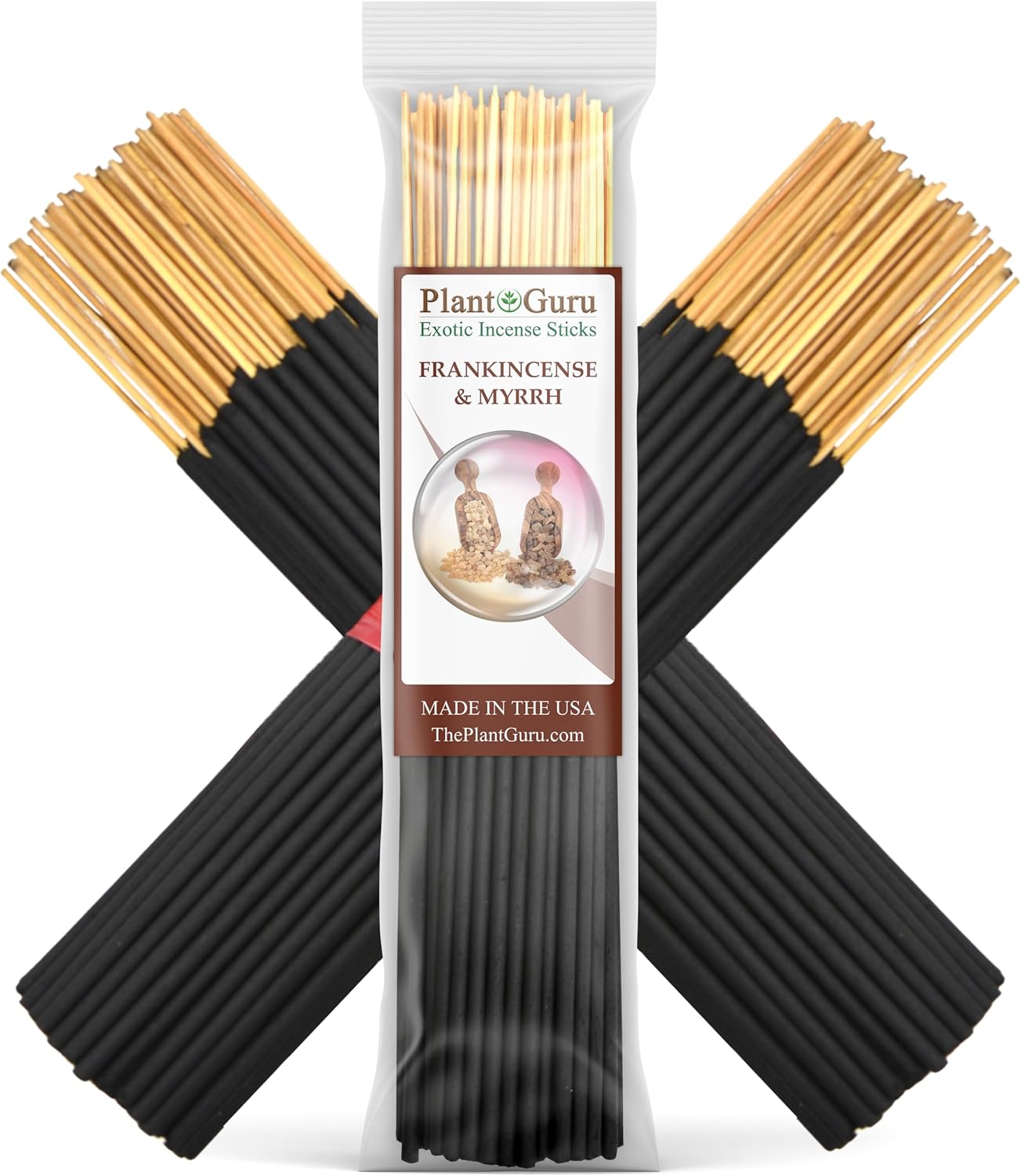 Frankincense and Myrrh Exotic Incense Sticks 7 Inch - Bulk 1 Bundle 85 to 100 Sticks - Natural 7" Long Lasting Aroma That Burns for 30 to 45 Minutes.