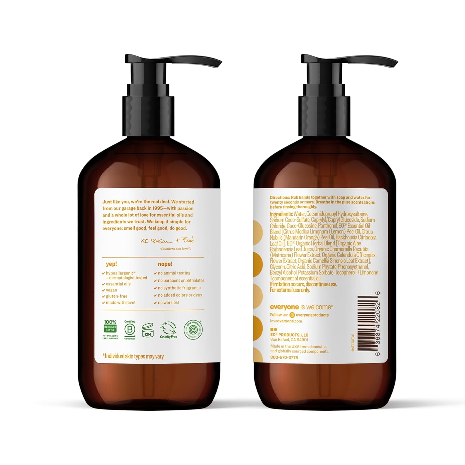 Everyone Liquid Hand Soap, 12.75 Ounce (Pack of 1), Meyer Lemon and Mandarin, made with Essential Oils for Kitchen and Bathroom