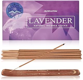 Lavender Incense Sticks - Natural Incense for Relaxation, Meditation and Creating a Serene Atmosphere(100 Sticks & 1 Burner Holder)