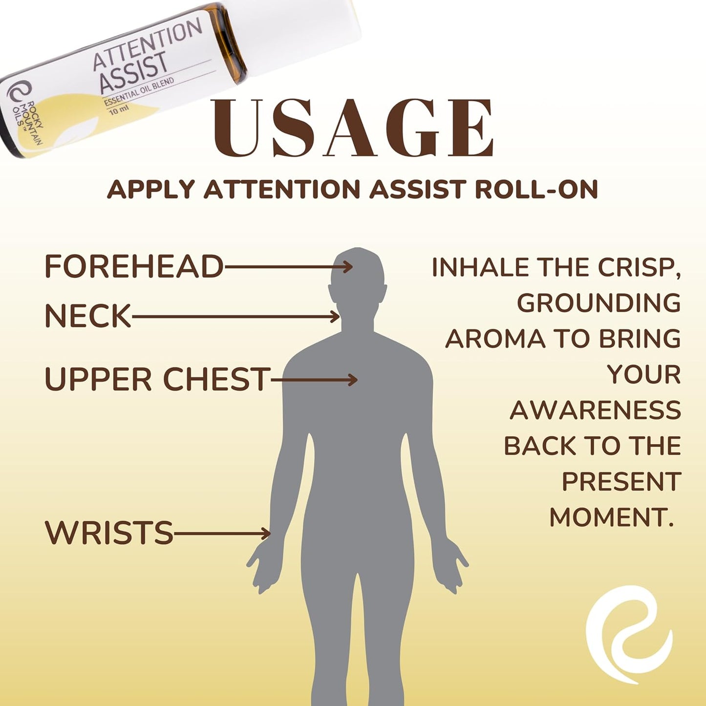 Rocky Mountain Oils - Attention Assist Roll on 10ml - Essential Oil Blend