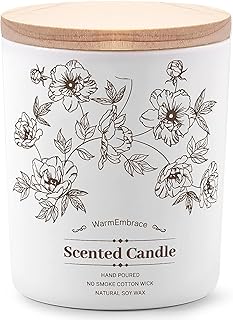 Deluxe Scented Candle for Women & Men, Vanilla Coconut Soy Wax Candle, 8 Oz Jar Candle for Home, Scented-60 Hours Long Lasting Burning, Suitable Gift for Mom