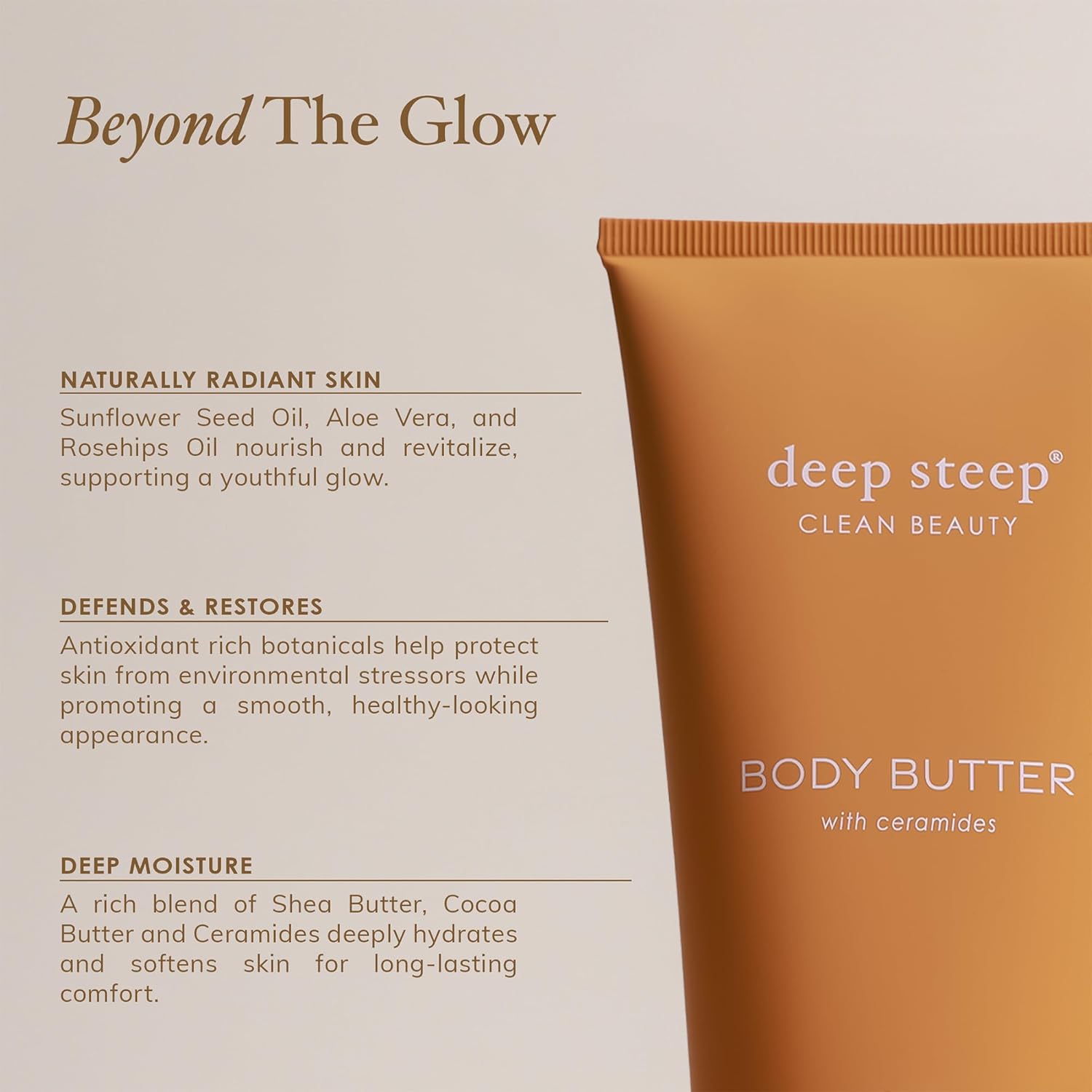 Deep Steep Body Butter, 6 oz – Rich Moisturizer with Ceramides, Coconut Oil, Argan Oil & Aloe Vera – Vegan, Clean Beauty, Smooth & Hydrated Skin (6 Ounces, Lavender Chamomile)