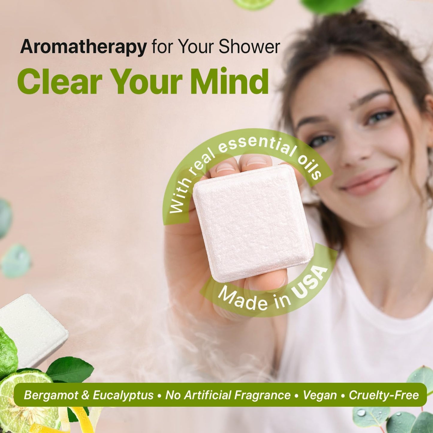 Shower Steamers Aromatherapy - USA Made with Natural, Organic Ingredients & Eucalyptus Essential Oil, Large Shower Bombs, Energizing Sport Shower Tablets for Men & Women, Unique Self Care Gifts