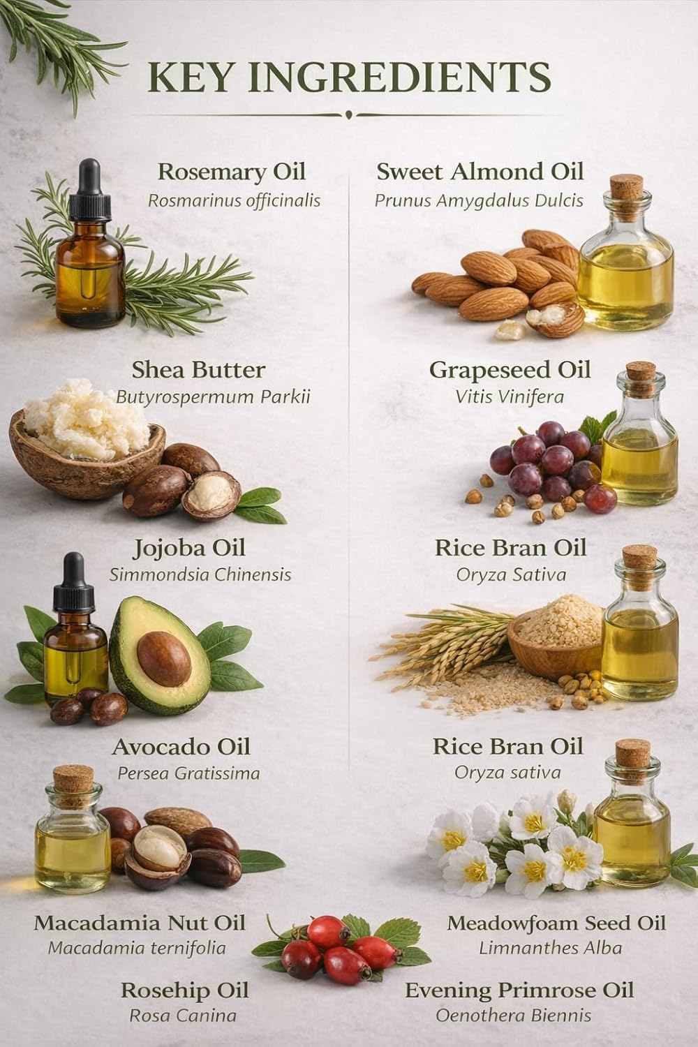 Chosen Hair Oil, Rosemary Essential oil & Mint Hair Oil, Split Ends & Dry Scalp Treatment - Made with Rice Bran &Essential Oils for strengthening, Moisturizing & Encouraging Healthier Hair