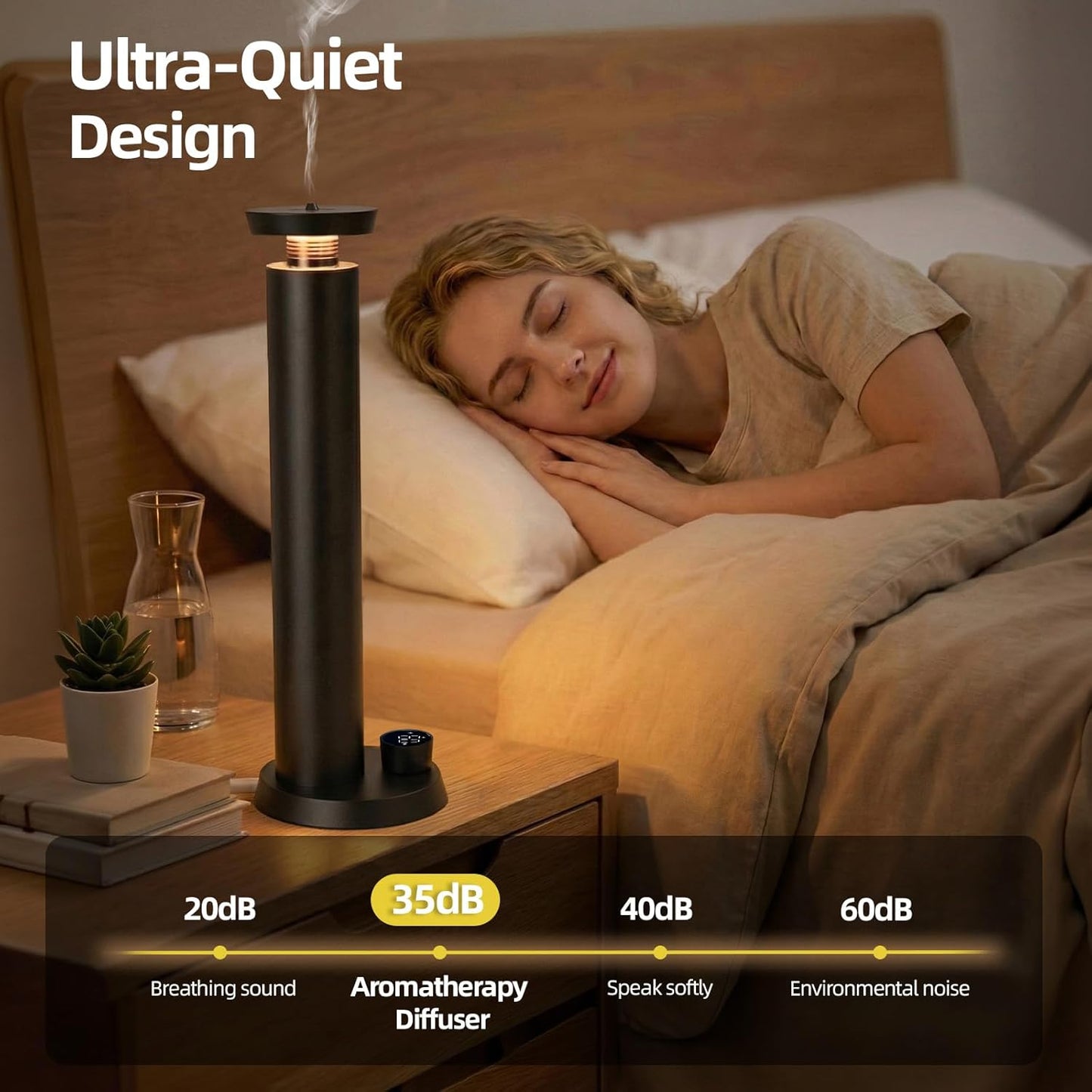 Waterless Scent Diffuser - Scent Diffuser Oil Machine for Homes, Offices, Hotels - Black - 100ml(3.38 Oz) - Fragrance Not Included