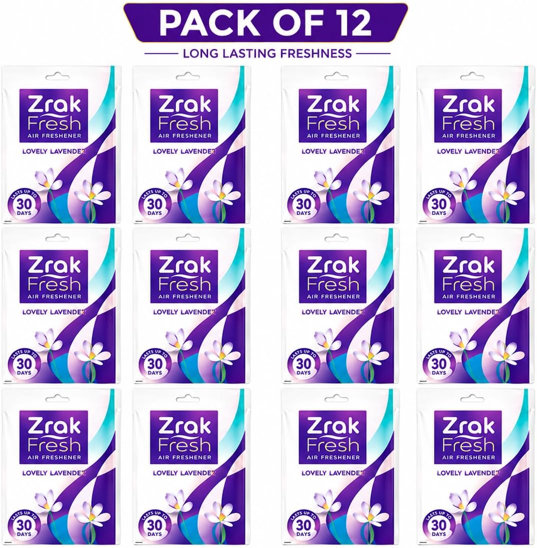Air Freshener| Hanging Scented Sachets| for Home |Car |Shoe Cabinet | Gym Bags |Drawer | Wardrobe Closet | Fragrance scents – Lovely Lavender Scents Closet Scented Freshener 12 Packs