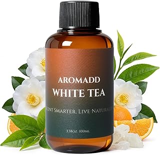 Aromadd White Tea Diffuser Oil Inspired by Luxury Hotel Scent, Premium Fragrance Oils for Waterless Diffuser, White Tea & Bergamot, Long-Lasting Home Fragrance - 3.38 fl oz (100 mL)