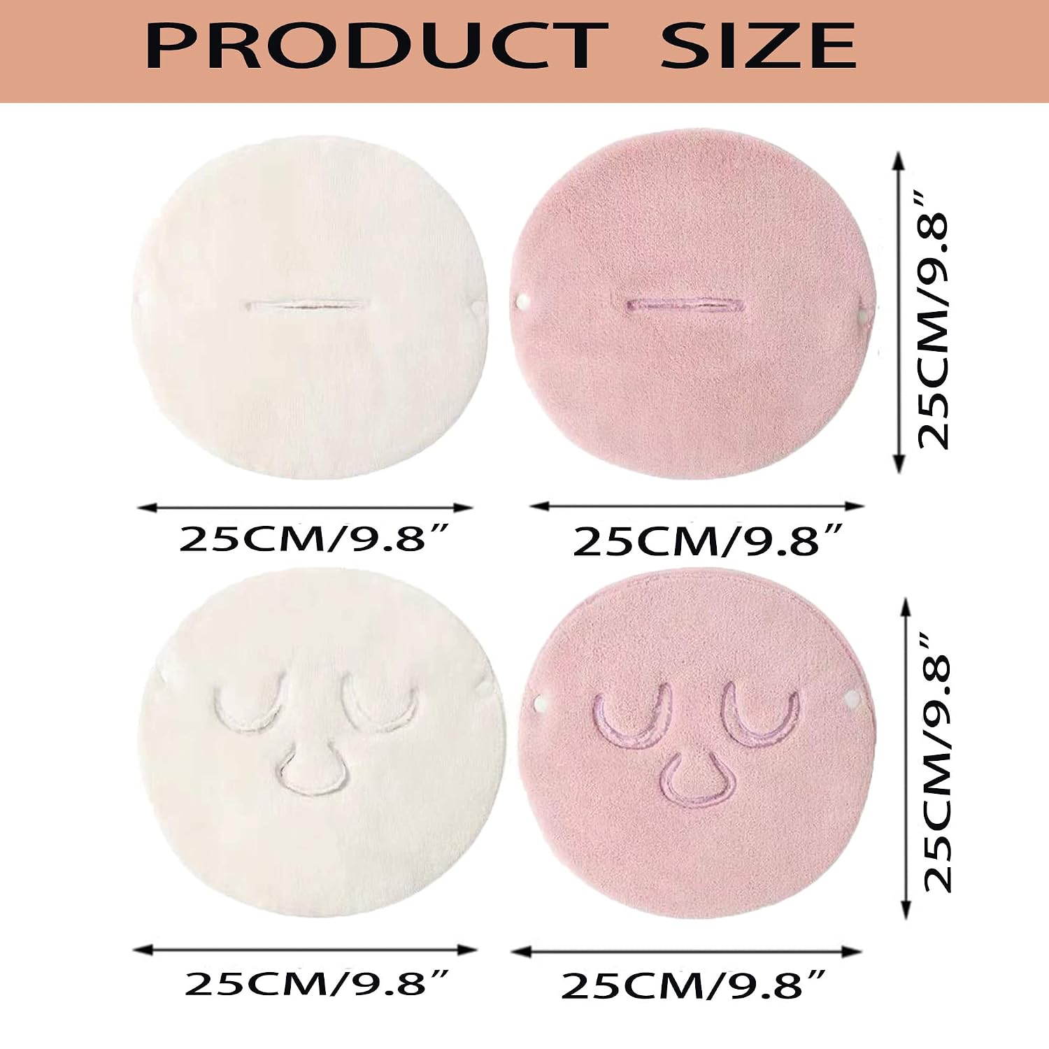 4 Pack Reusable Face Towel Mask Cold Hot Compress Facial Steamer Towel Moisturizing Beauty Skin Care Spa Towels for Facial Steamer Mask for Women Girls