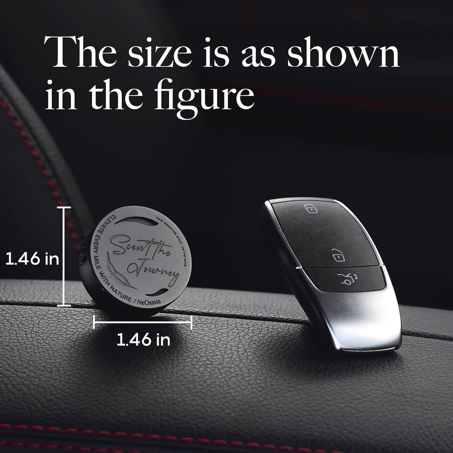 Car Air Freshener Vent Clip, 5 Pack Refills, Essential Oil Car Diffuser (1 Metal Clip + 5 Fragrance Pads), Long Lasting 80 Days, Easy to Clip on Vent, black, Peppermint Eucalyptus