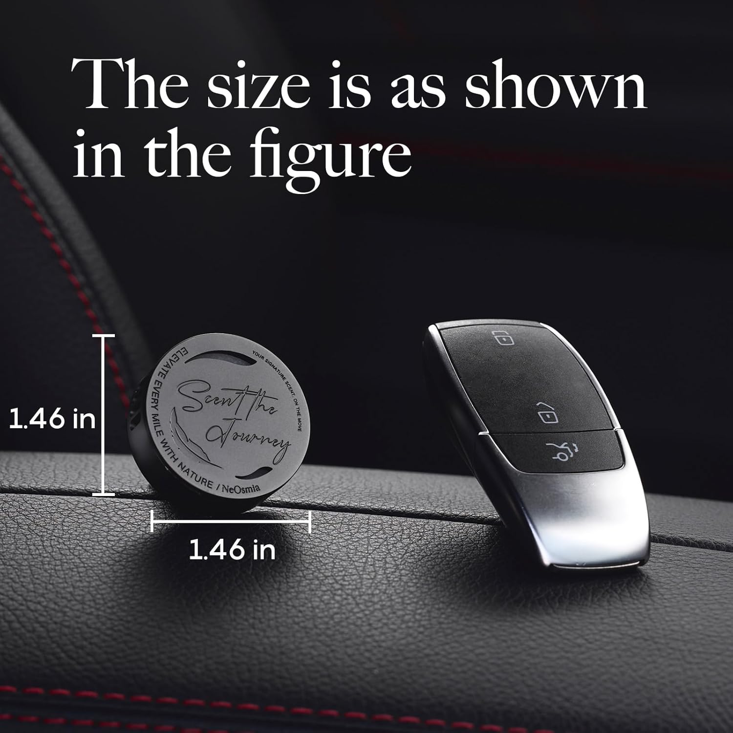 Car Air Freshener Vent Clip, 5 Pack Refills, Essential Oil Car Diffuser (1 Metal Clip + 5 Fragrance Pads), Long Lasting 80 Days, Easy to Clip on Vent, black, Peppermint Eucalyptus
