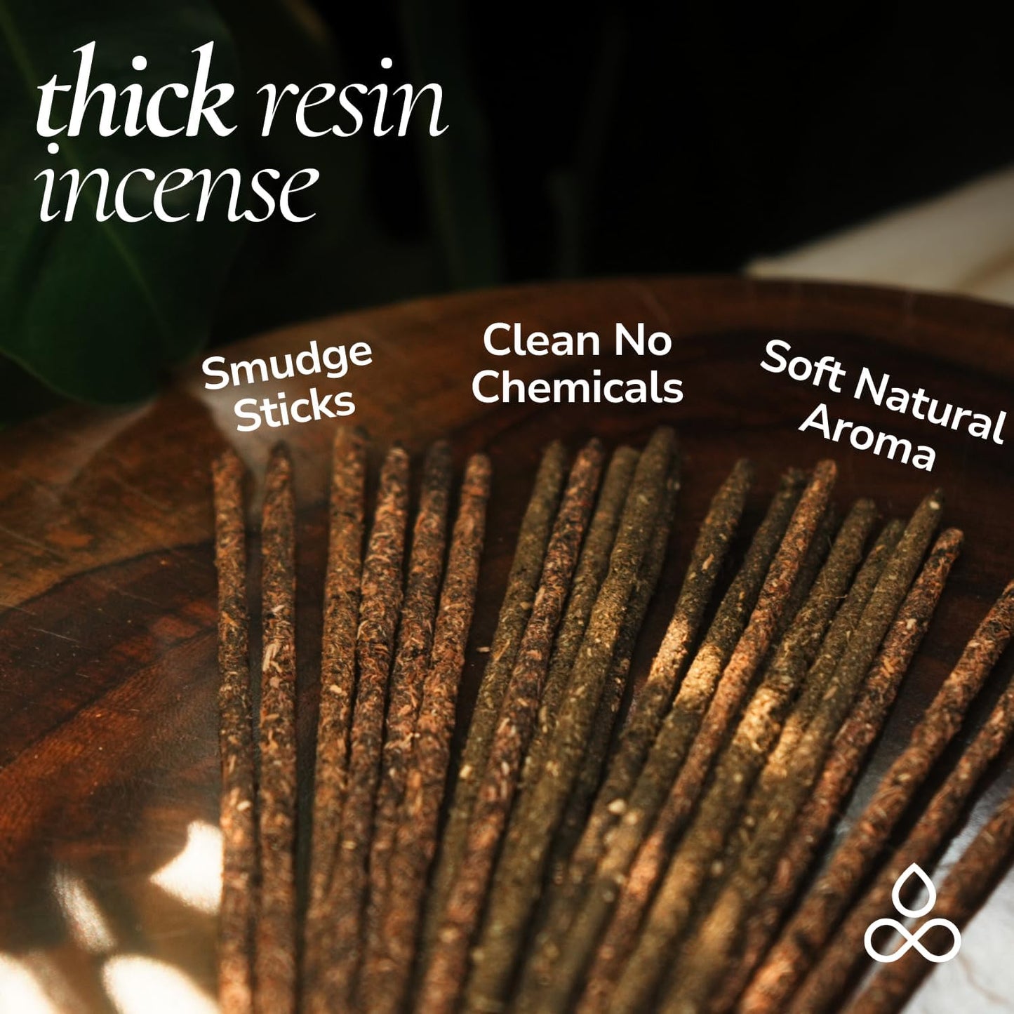 Ayurvedic Sandalwood Incense Sticks Natural - for Meditation Incense (24+ Smudge Sticks, 9 Inches) Thick Resin Natural Incense with Indian Sandalwood | Auspicious Spiritual Incense for Calming Self