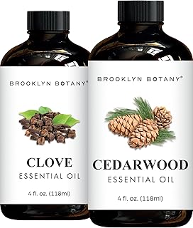 Brooklyn Botany Clove & Cedarwood Essential Oils – 4 Fl Oz (Pack of 2) – 100% Pure & Natural – Spicy & Grounding Aromatherapy Blend
