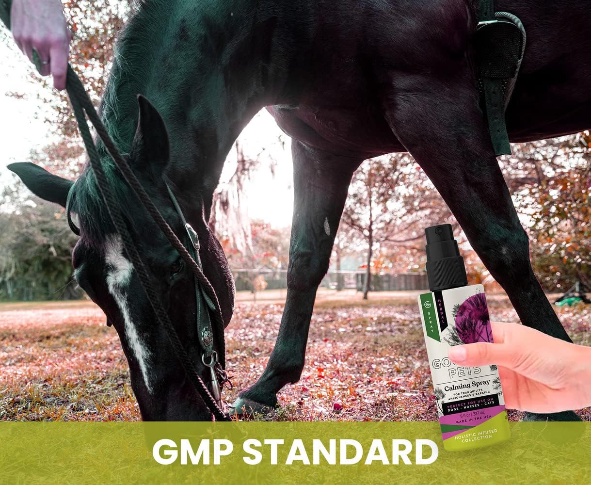 Holistic Natural Derived Calming Pet Spray for Anxiety: Providing Stress Relief: Veterinarian Recommended - Made in USA - 8 oz