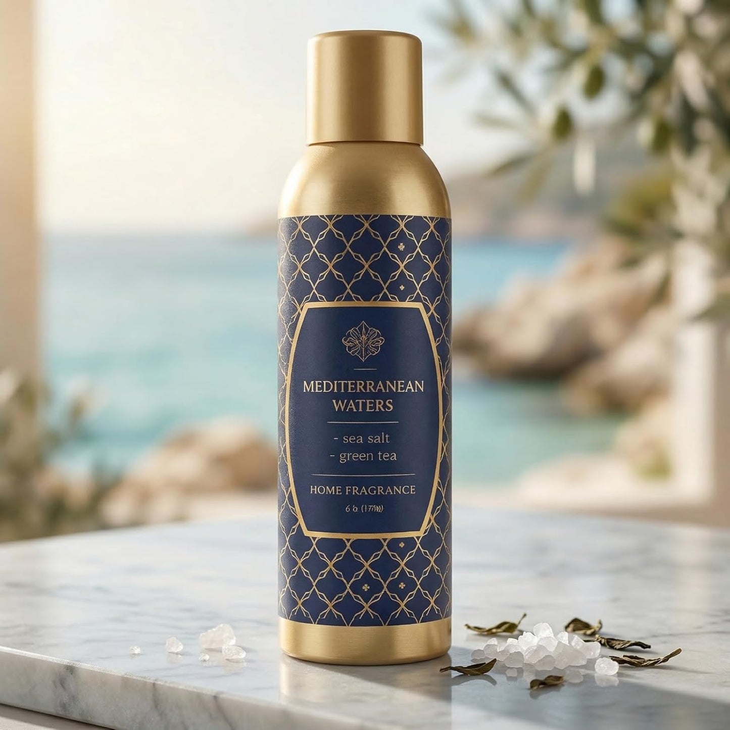 Room Fragrance Air Freshener Spray Concentrated Bathroom, Kitchen, Car, or Office Deodorizer, U.S.- Made by AP Fragrance (Mediterranean Water)