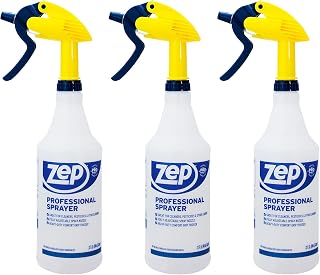 ZEP Professional Sprayer Bottle, 32 oz, Pack of 3, HDPRO1 | Versatile Adjustable Nozzle, Fine Mist or Powerful Spray, Refillable for Diluted Concentrate