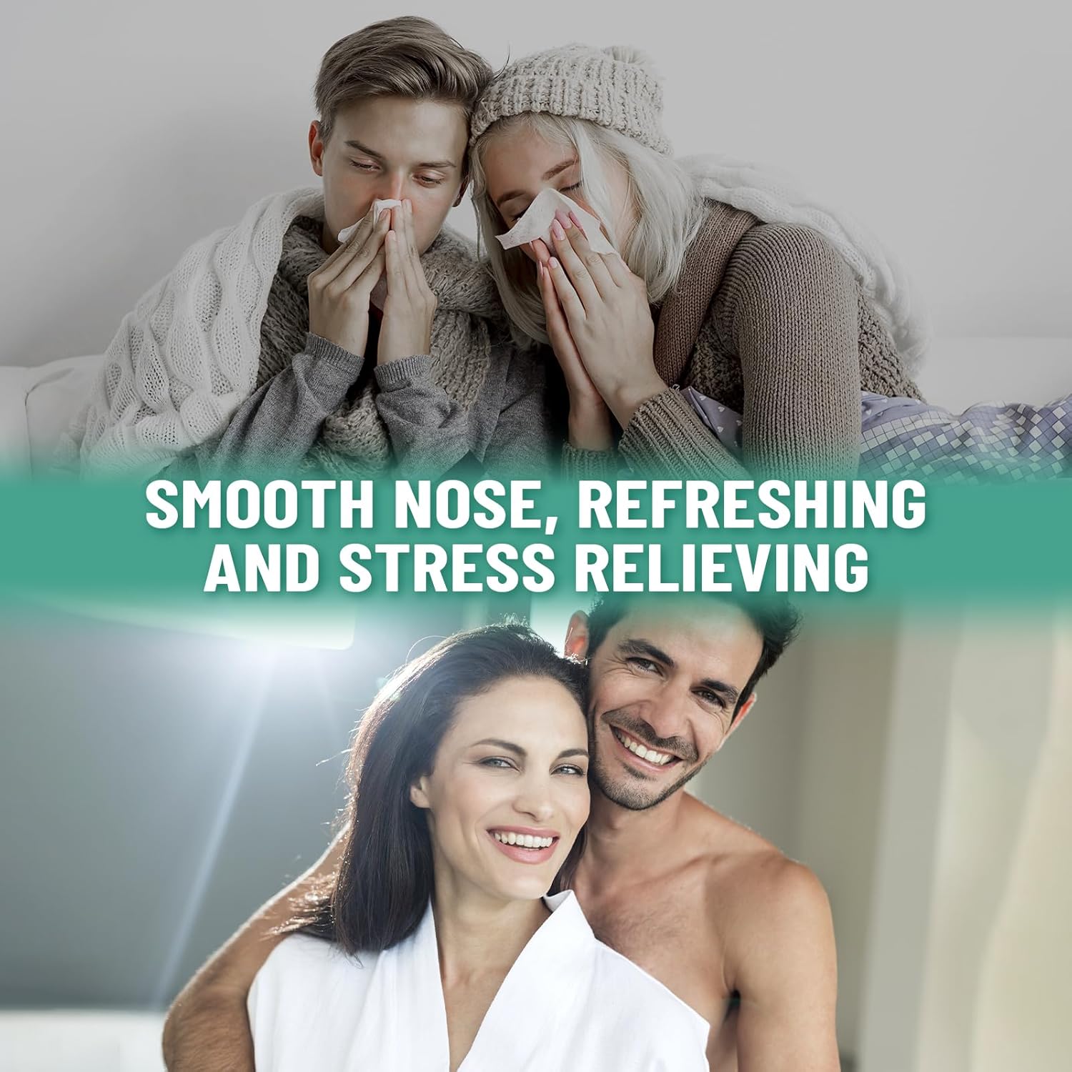Shower Steamers Aromatherapy Gifts for Women & Men, Fathers Day Gift for Dad Husband from Wife Daughter, 8-Pack Shower Bombs Eucalyptus & Mint Essential Oil, Relaxation & Self Care
