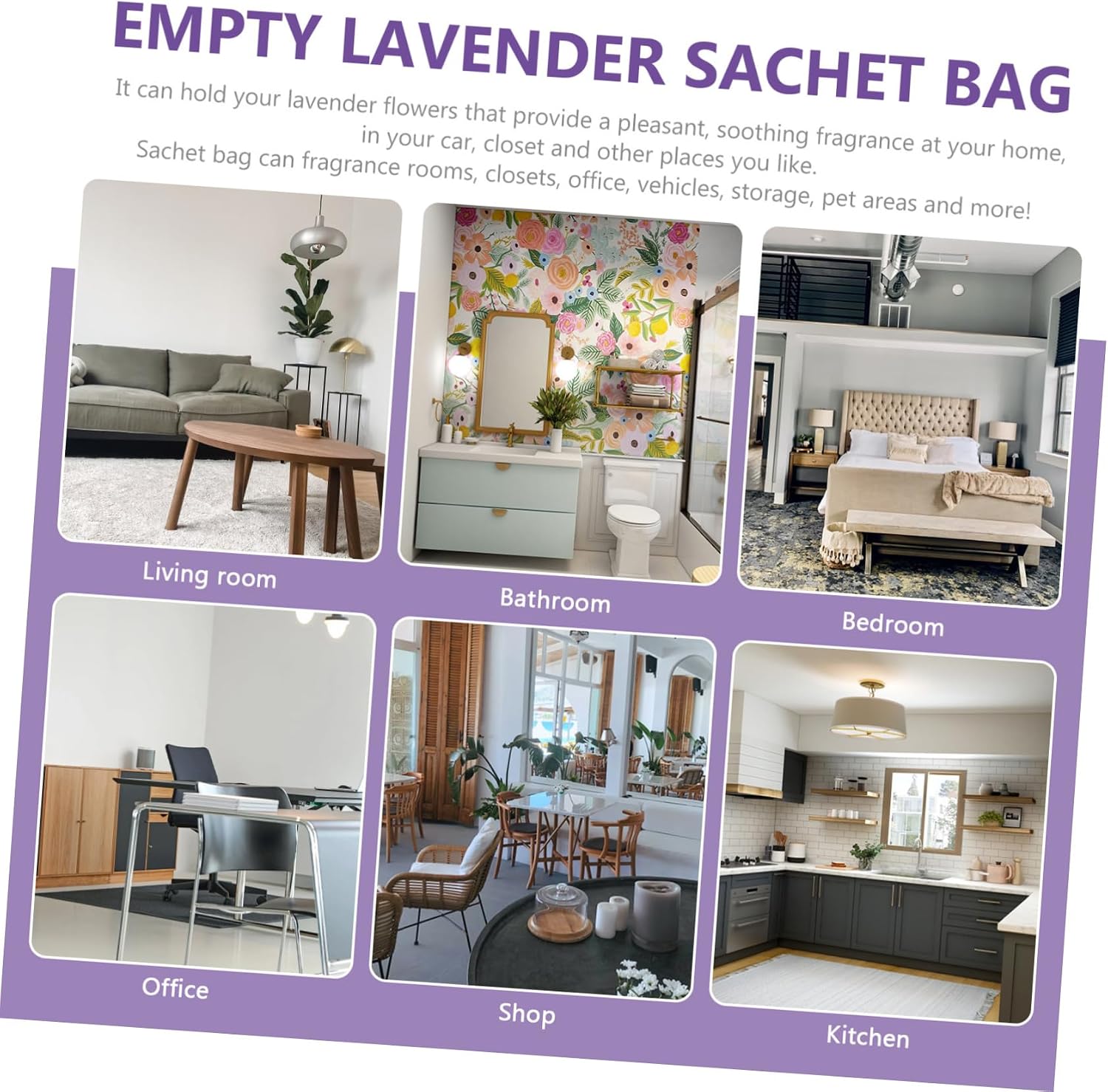 Empty Sachet Bags for Scented Lavender 10pcs Linen Fragrance Pouches Drawstring