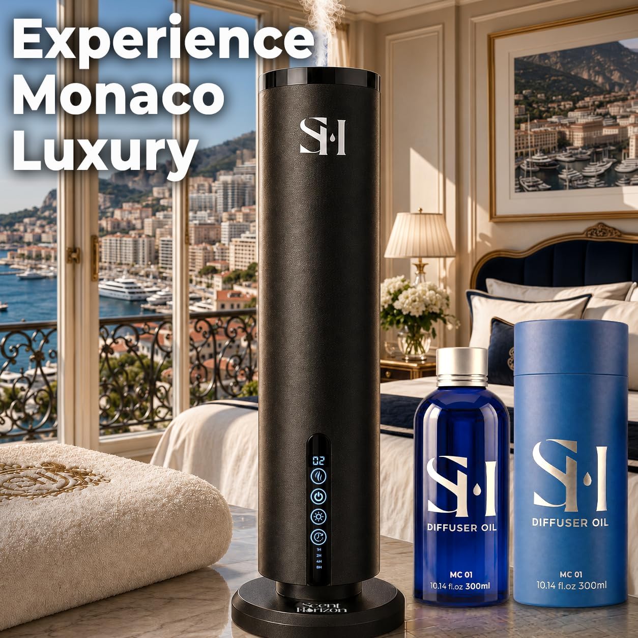 Inspired by 6-Star Hotel Monaco MC01 Hotel Scent Diffuser Oil | 2 Pack of 10.14 Fl Oz (300ml) - Waterless Diffuser Oil Refill & Highly Concentrated Fragrance Oil, Diffuser Oil Scents Luxury