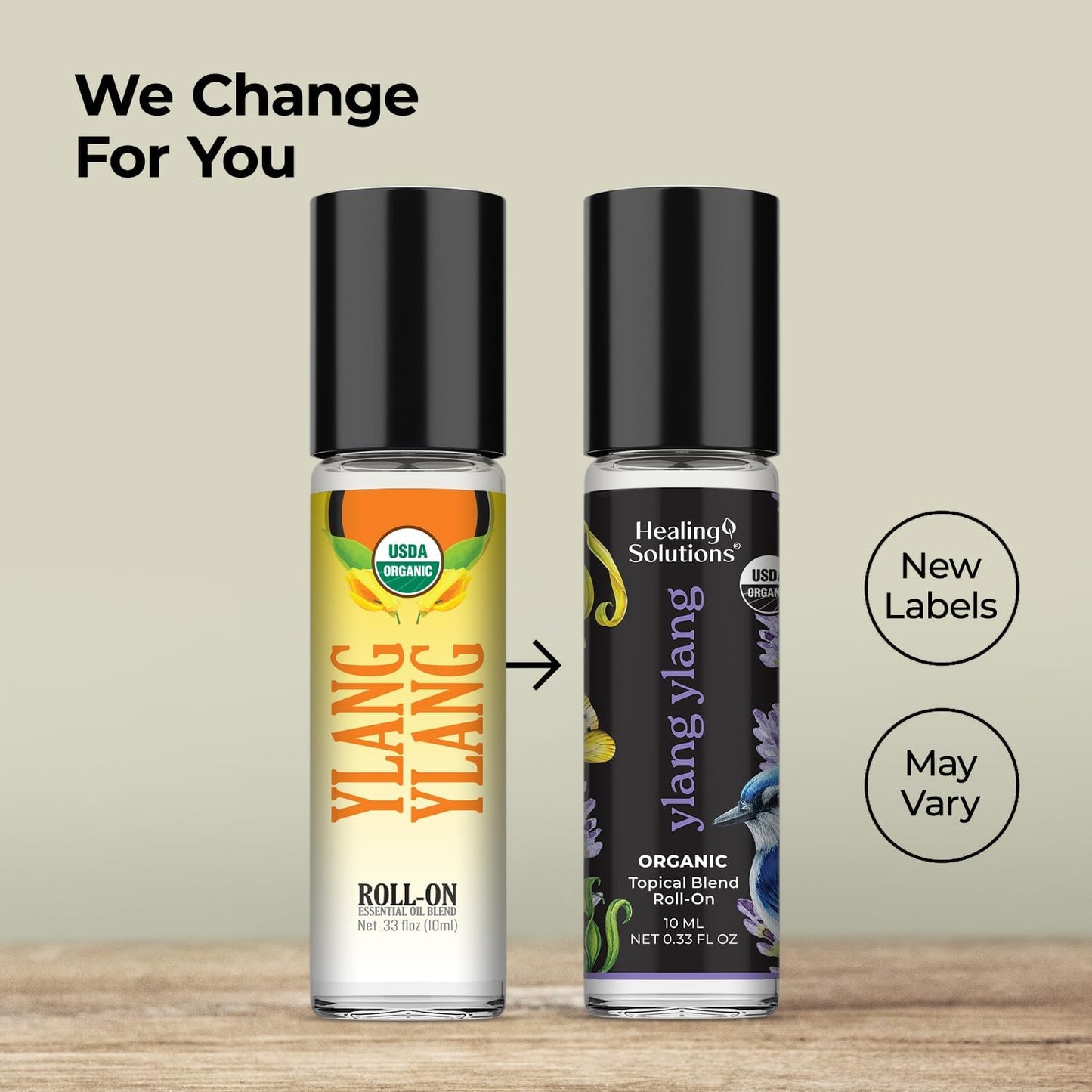 Healing Solutions (2 Pack) USDA Certified Organic Ylang Ylang Perfume Roll-On - Ylang Ylang Essential Oil Roller for Skin & Sleep