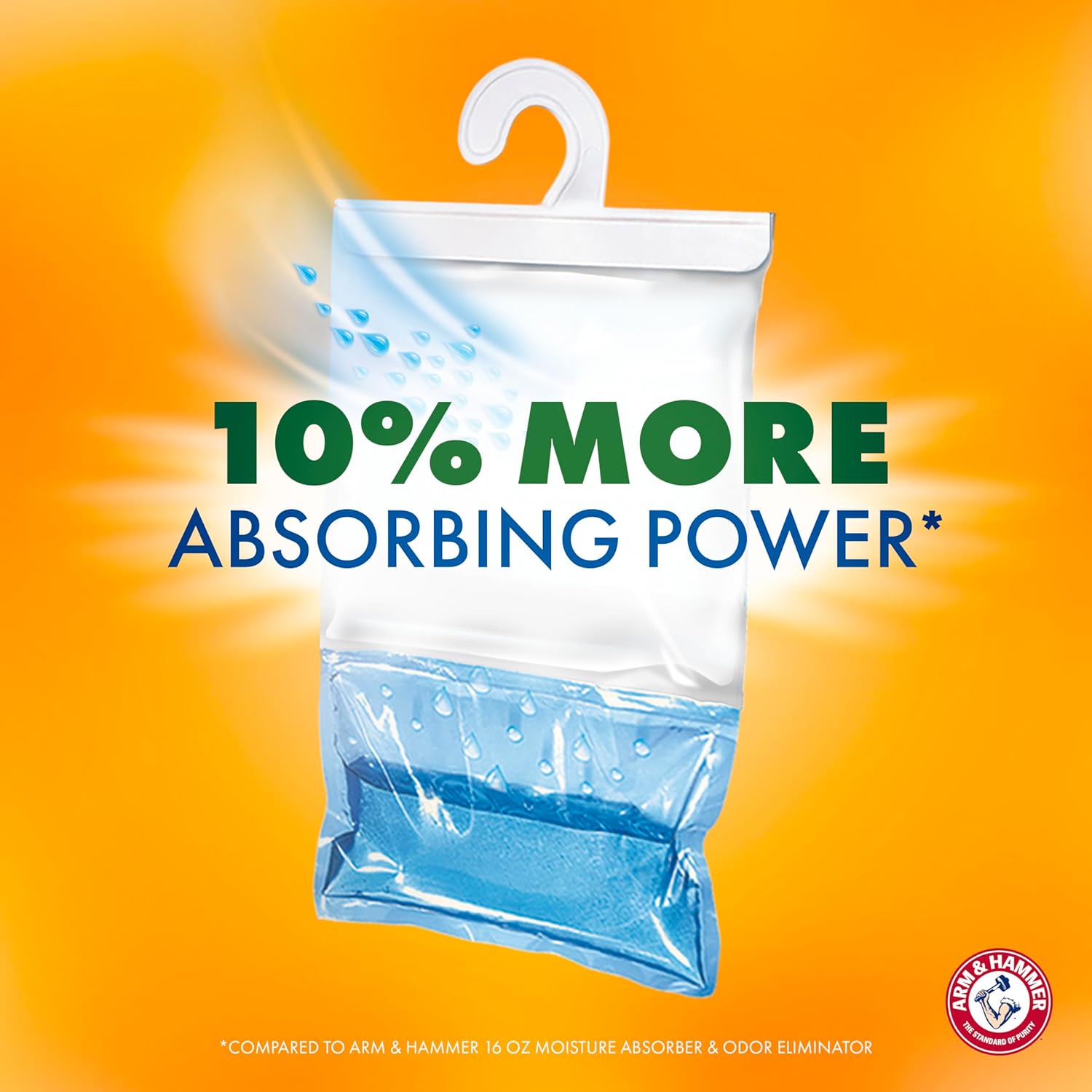 Arm & Hammer Essentials Hanging Moisture Absorber and Odor Eliminator, 17.5 oz., 3 Pack, Linen Fresh, Moisture Absorbers for Closets, Laundry Rooms and Bedrooms, Long-Lasting Freshness