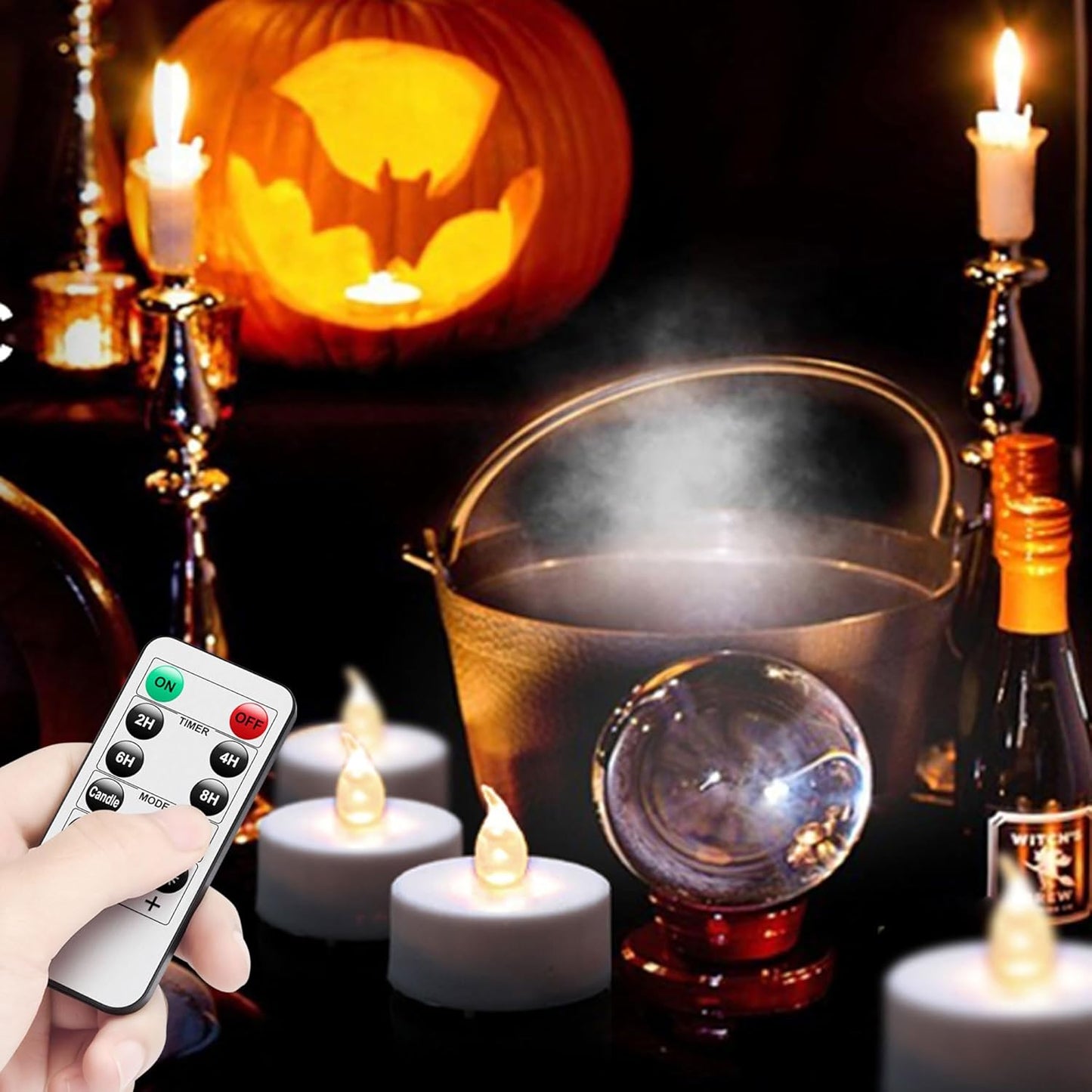 Tea Light Candles with Remote Control,Flickering Flameless LED Candle,Long Lasting 400+Hours,Battery Operated with Timer for Home Decoration Seasonal &Festival Celebration WarmWhite (5pcs)