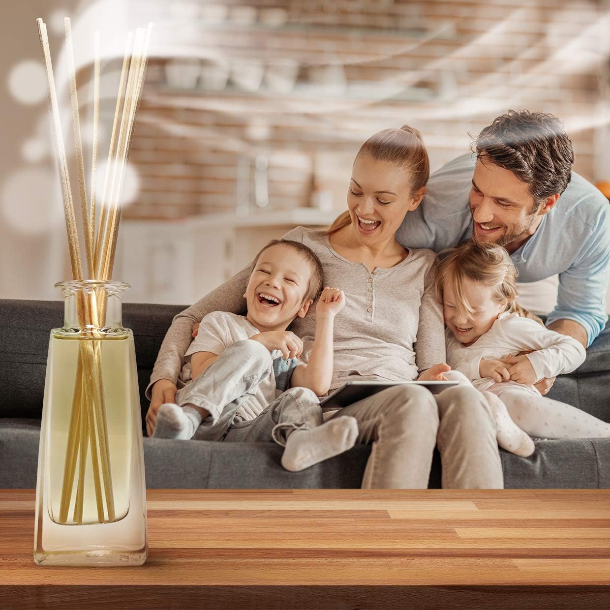 Lemongrass Diffuser - Set 3x3.4 Fl Oz - Fresh & Long Lasting Fragrance - Diffuser with Natural Essential Lemongrass Oil - Good for Aromatherapy - Spa - Home Set wich 3 pc for 100 ml