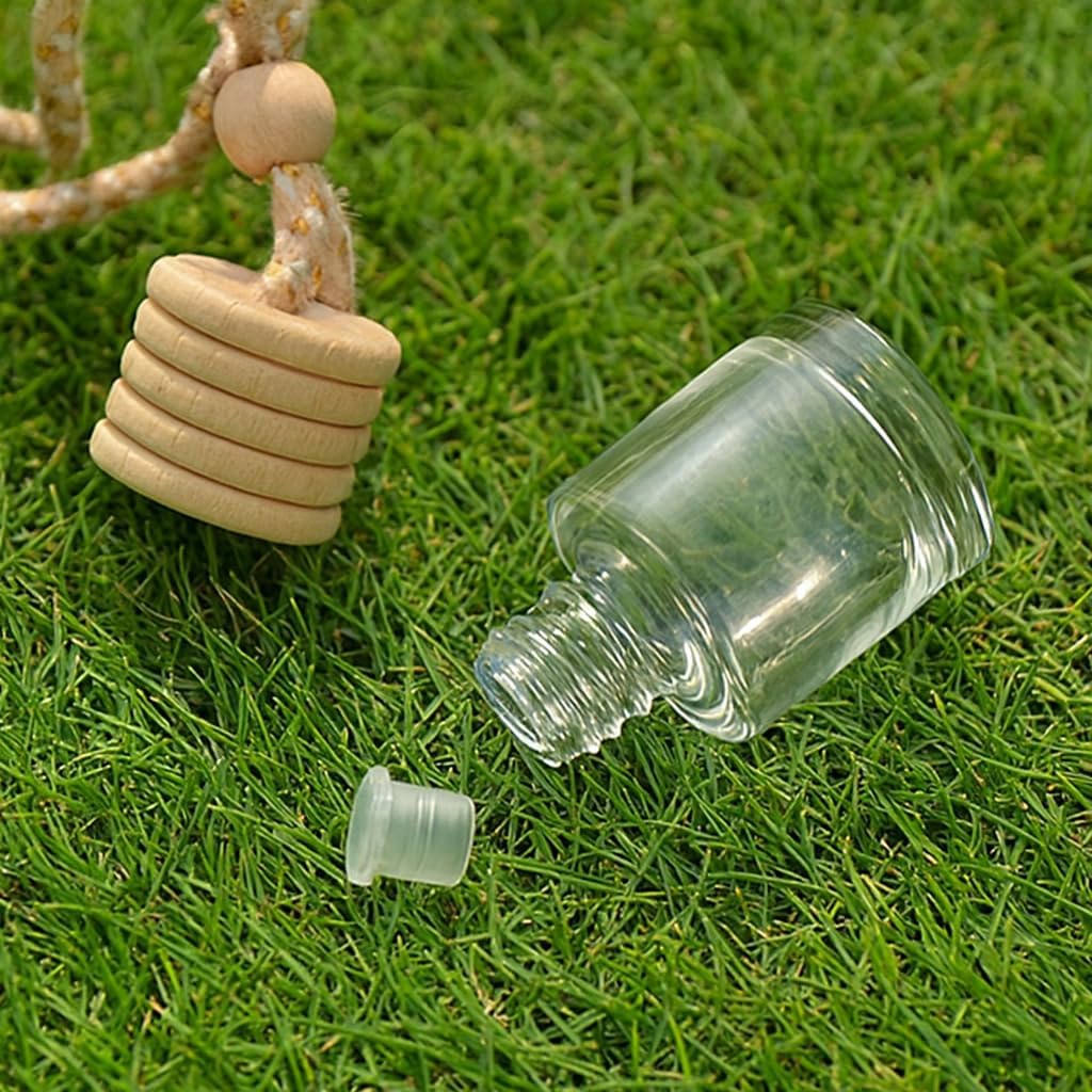 Car Oil Diffusers Hanging 8ml– 30pcs Refillable Cylinder Car Diffuser Bottle for Essential Oils, DIY Air Freshener Pendant for Vehicle, Gift, Closet Use