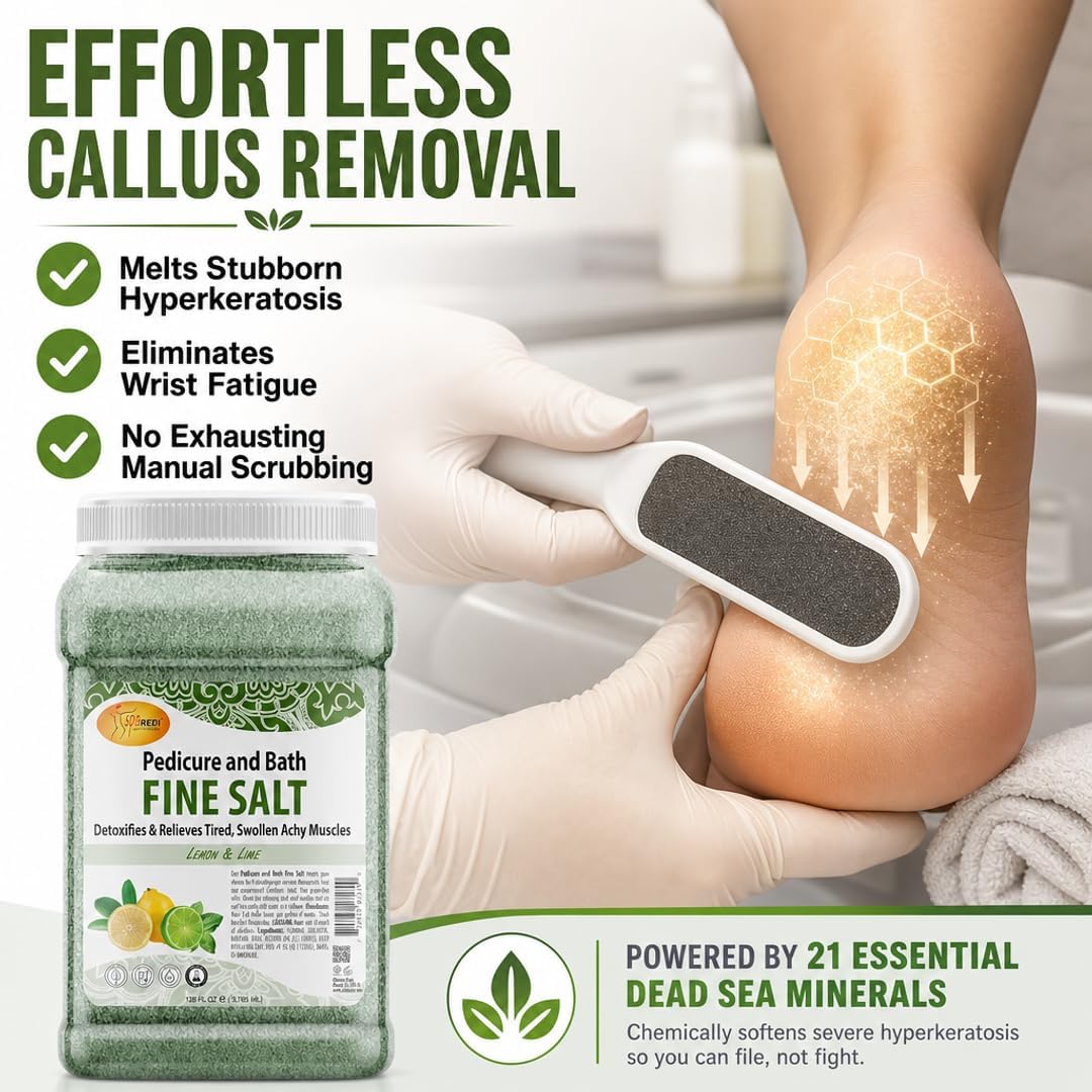 Professional Dead Sea Salt Pedicure Soak - The Therapeutic Mineral Upgrade for a Premium Pedicure Service that Softens Skin Faster, Creating an Effortless, Premium Pedicure Experience 128 Oz