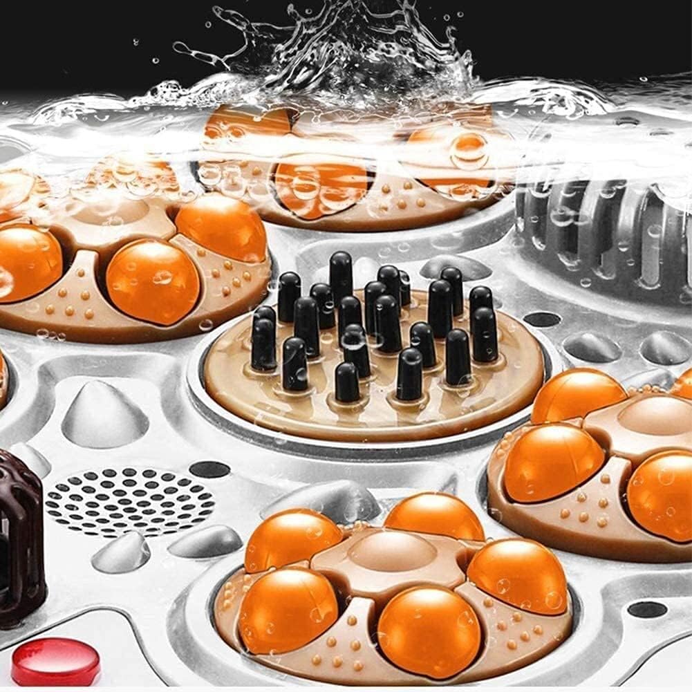 Foot Spa Foot Bath Massager with Heat & 6 Motorized Massage Rollers, Adjustable Time & Temperature, O2 Bubbles, Rotating Pedicure Stone for Relieve Foot Pressure