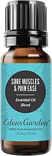 Edens Garden Sore Muscles & Pain Ease Essential Oil Blend- 100% Pure Premium Grade, Undiluted, Natural, Therapeutic, Aromatherapy, The Best for Diffusing, Skin, Face, Humidifiers 10 ml (.33 fl oz)