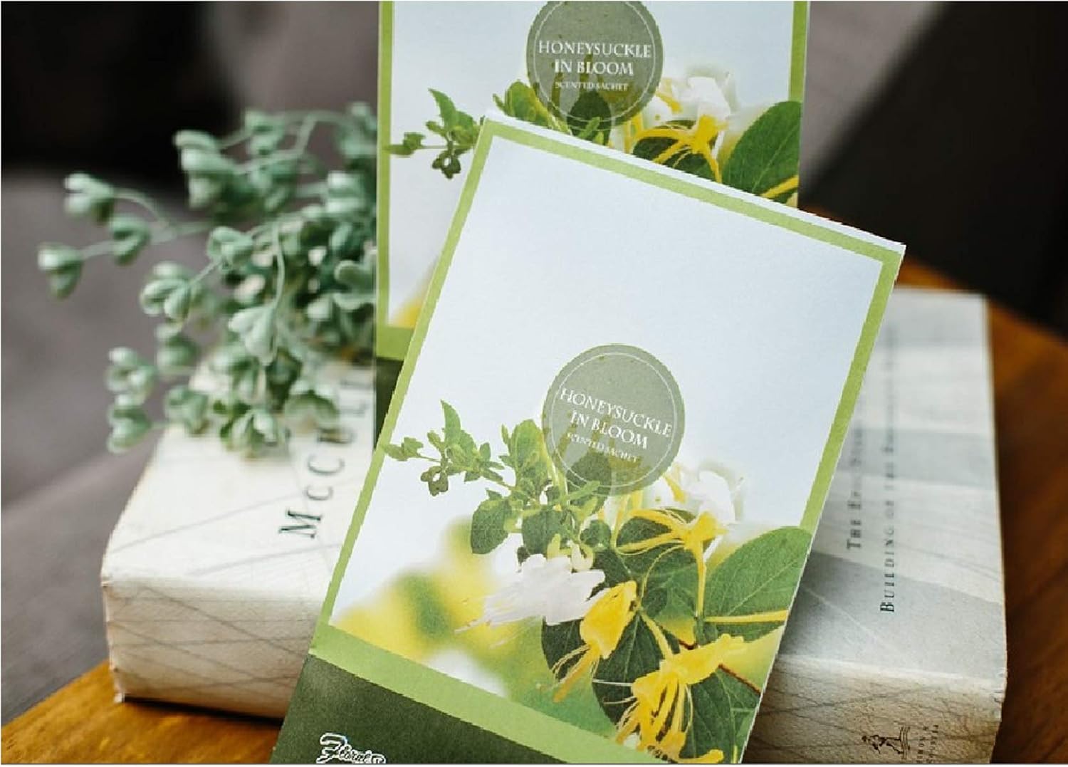 Honeysuckle Scented Sachets Pack of 3, Spring and Summer - Long-Lasting Scented Bags, Home Fragrance, Air Freshener & Deodorizer for Closet, Room, Drawer, or Cars, Made in USA