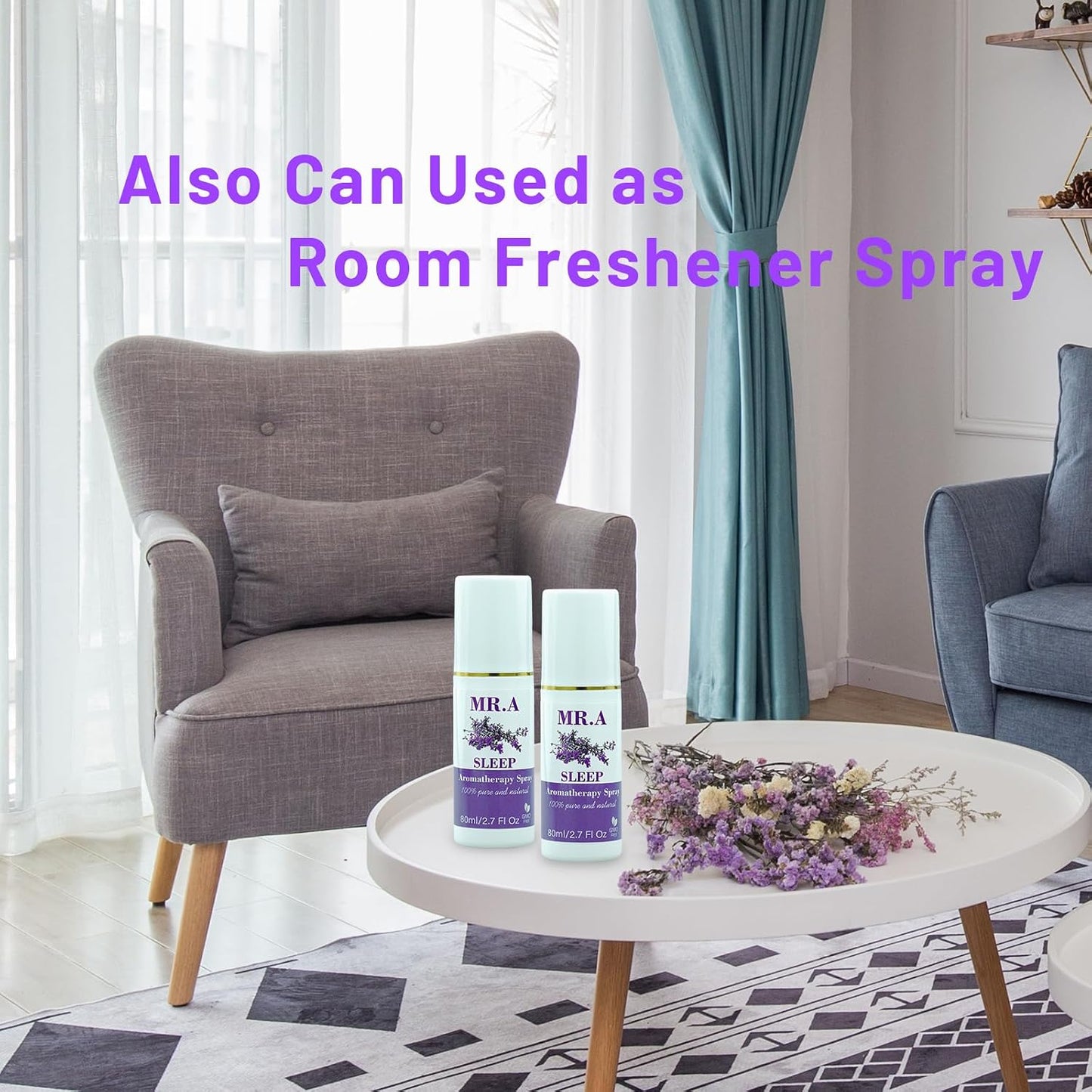 3 Pack Lavender Sleep Pillow Spray Set for Room,Pillow Mist with Lavender Essential Oil, Long-Lasting Line & Fabric Room Spray for Pillows and Sheets, Melatonin Free, 2.7 Fl Oz