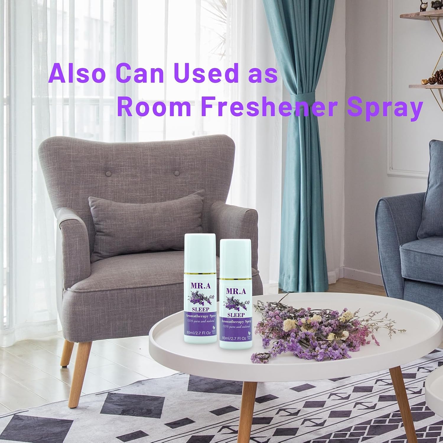 3 Pack Lavender Sleep Pillow Spray Set for Room,Pillow Mist with Lavender Essential Oil, Long-Lasting Line & Fabric Room Spray for Pillows and Sheets, Melatonin Free, 2.7 Fl Oz