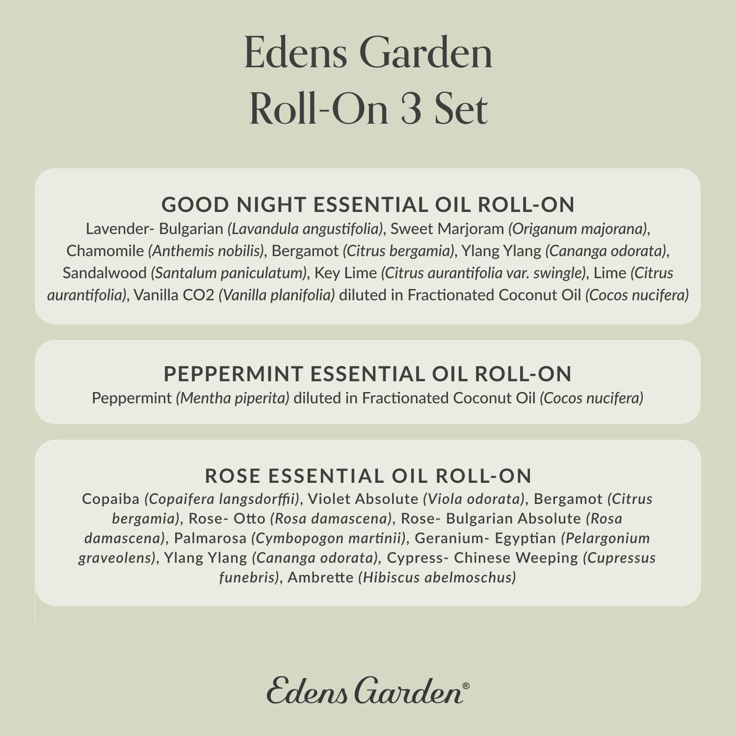 Edens Garden Essential Oil Roll-On 3 Set, 100% Pure Therapeutic Grade & Natural Aromatherapy Roller Blends For Relaxation, Sleep & Skin Care Oils - For Massage, Body & Self Care, 10 ml Roll-On/ 3 Pack
