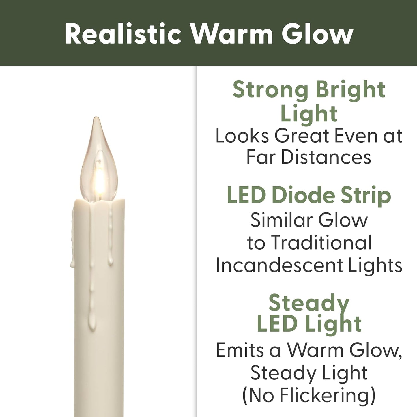 612 Vermont Vintage LED Battery Operated Window Candles with Timer, Bright Warm White Glow, VT-1806A-4 (Pack of 4, Antique Bronze)