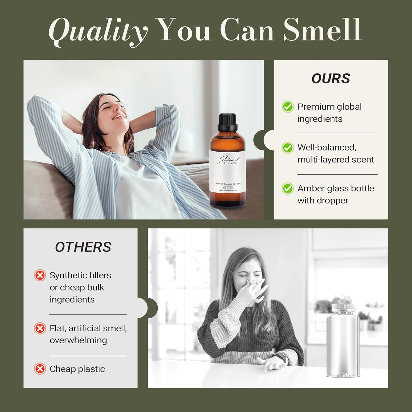 JCLOUD Pine Eucalyptus Hotel Diffuser Oil – Lemon, Eucalyptus & Cedar - Hotel Essential Oil Luxury Long Lasting Aromatherapy Fragrance in Glass Bottle, 100mL