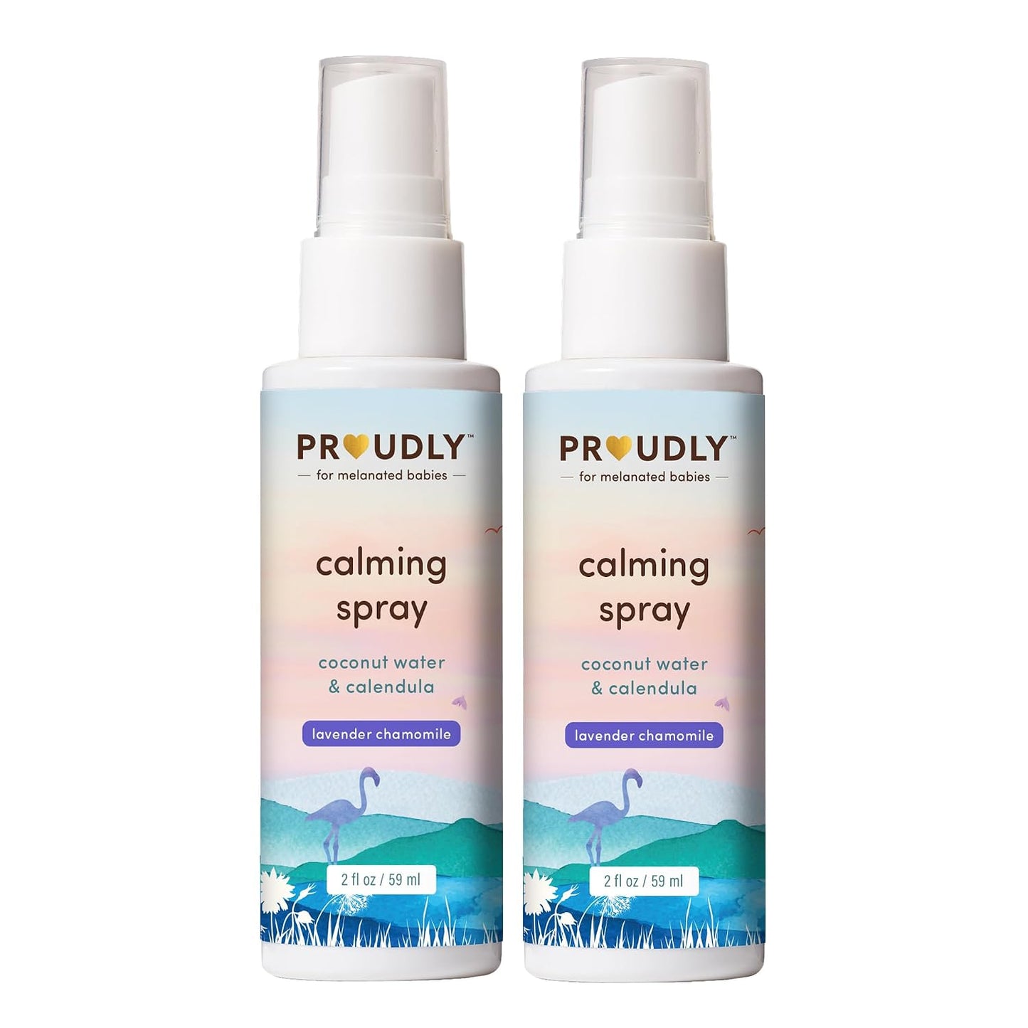 PROUDLY Baby Calming Spray with Lavender & Chamomile Essential Oils — Bedtime Sleep Mist for Newborns, Infants & Toddlers, Room, Linen & Skin Spray, No Synthetic Fragrance, 2-Pack (2 oz)