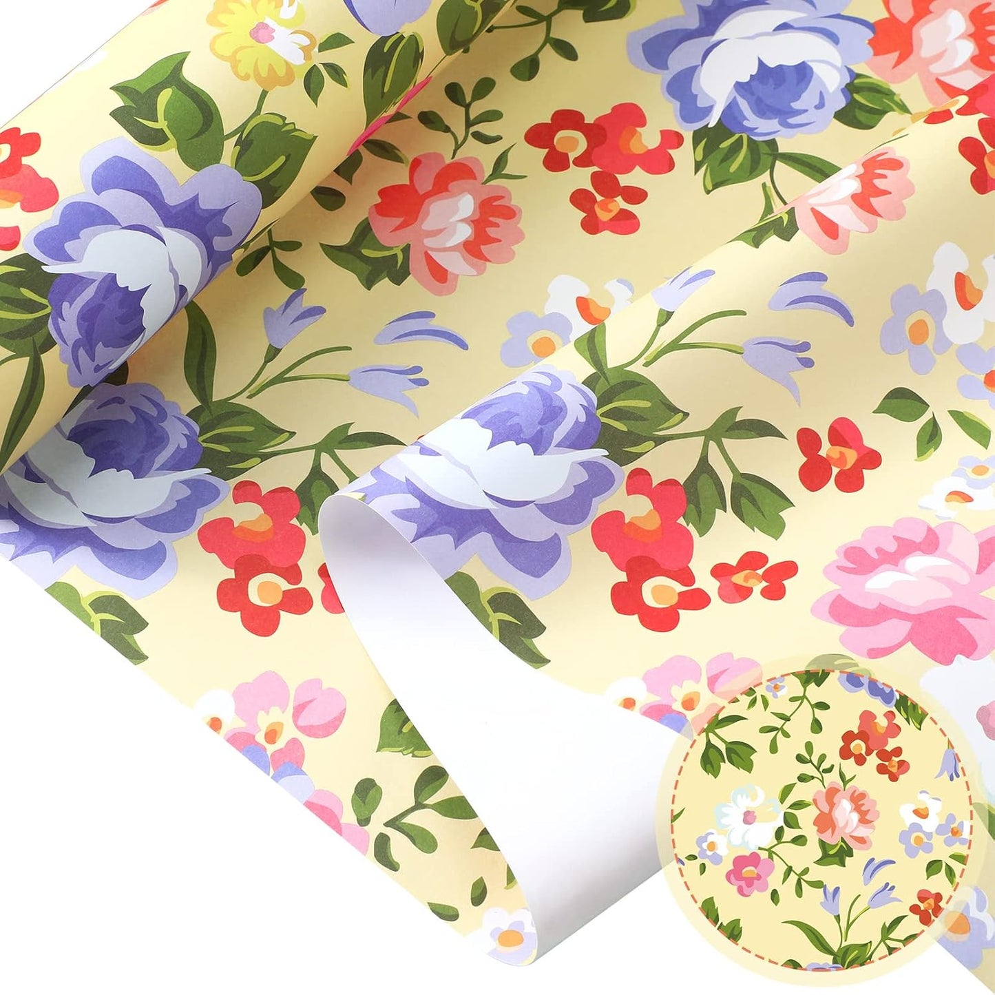 Gersoniel 10 Sheets Drawer Liners for Dresser Scented Drawer Liners Non Adhesive Scented Paper for Fragrant Home Shelf Closet(Lavender,Colorful Flowers)