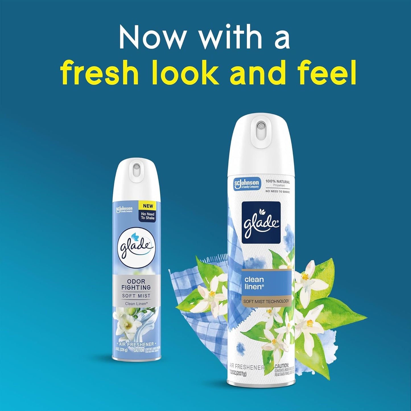 Glade Odor Fighting Soft Mist Air Freshener Room Spray, Clean Linen, 7.3oz., 1 count