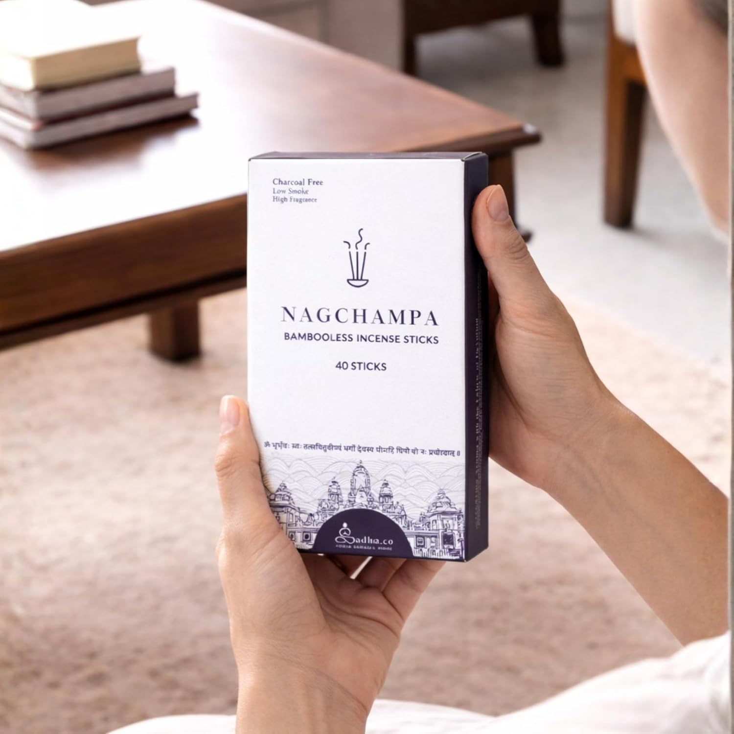 Bambooless Incense Sticks | Natural Agarbatti for Pooja, Meditation & Relaxation | Chemical-Free, Long-Lasting Fragrance | 40 Sticks Per Pack (Nagchampa)