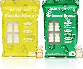 Wax Melts - 32 Scented Soy Wax Tarts with US Essential Oils - Includes Vanilla Bloom, Mintwood Breeze- 2 Pack
