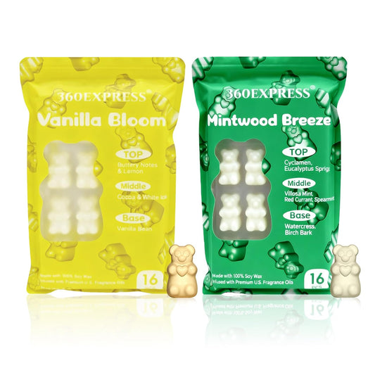 Wax Melts - 32 Scented Soy Wax Tarts with US Essential Oils - Includes Vanilla Bloom