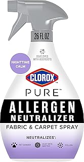 Clorox PURE Allergen Neutralizer Fabric and Carpet Spray, Nighttime Calm, 26 Fluid Ounces